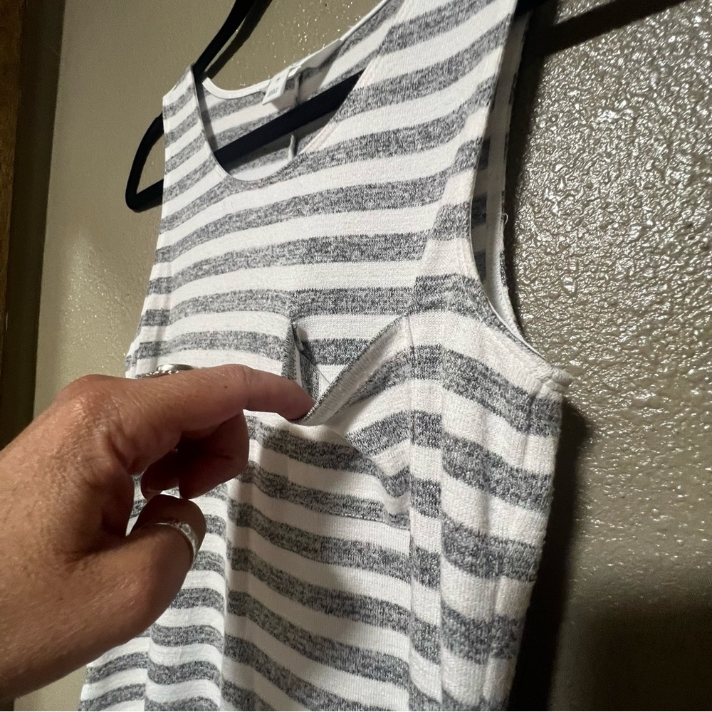 NEW Market & Spruce Striped Midi Dress Casual Vacation Resort Beach Summer Wear - Picture 3 of 5